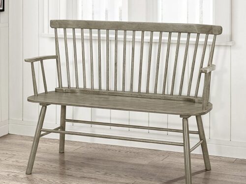 4185-BENCH-GY JERIMIAH SPINDLEBACK BENCH GREY