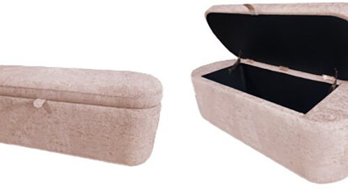 4924MV-BENCH PHILIPA STORAGE BENCH- MAUVE TWEED