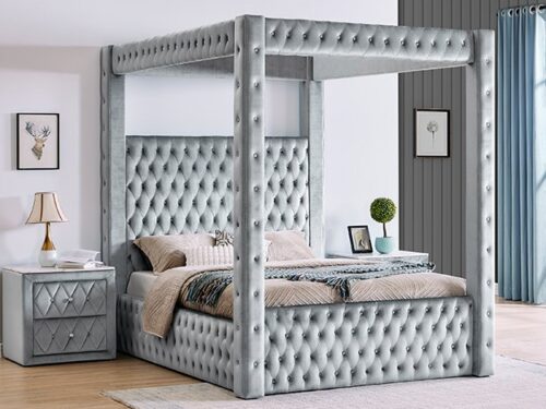 5114GY ANNABELLE CANOPY BED GREY