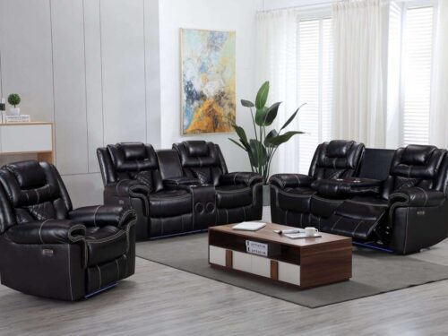 Alexa Black - 3PC Power Reclining Set
