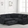 Ariel Black Sectional With Pull-Out Bed