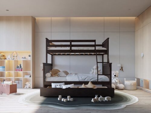 BB20 Twin/Full Bunk Bed w/Twin Trundle Espresso