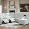 Champion White Reclining Sectional