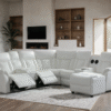 Champion White Reclining Sectional