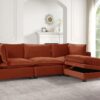 Cloud2 Rust Velvet Modular Sectional (1 LEFT)