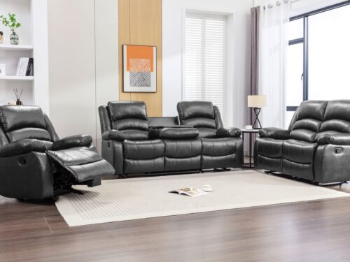 Dynamo2-BLACK 3PC Reclining Set