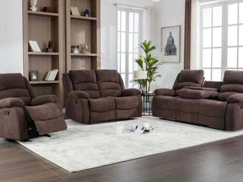 Dynamo2-CHOCOLATE 3PC Reclining Set