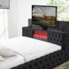 Future Black Platform Bed - Queen, King