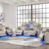 U271-05 Power 2PC Reclining Set (Genuine Leather + Air Massage)